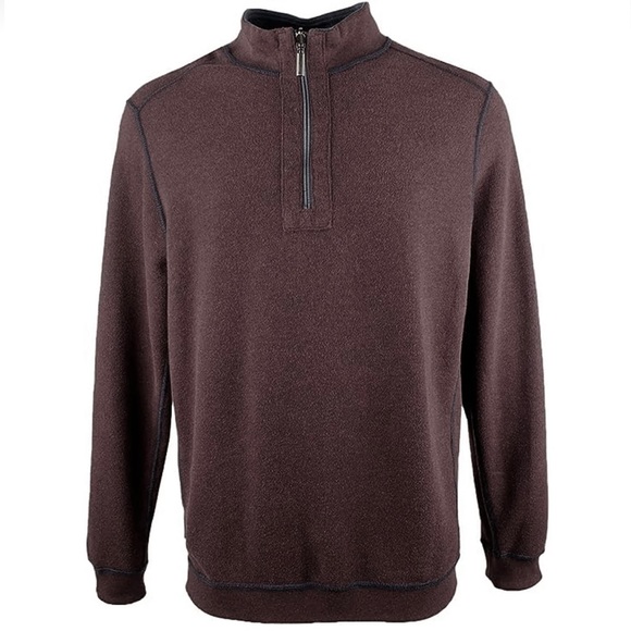 Tommy Bahama Flip Coast Reversible Quarter Zip Pullover Sweater Large - Picture 3 of 14